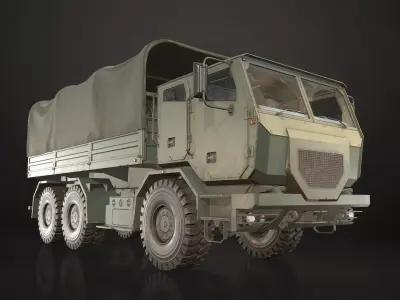 Military Truck V2 - Cargo Low-poly 3D model