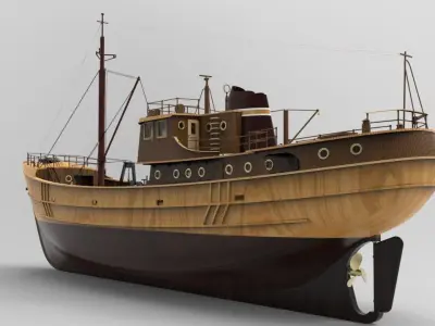 Sail Ship Low-poly 3D model