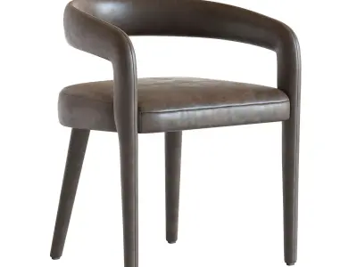 Lisette White Dining Chair 3D model purchase