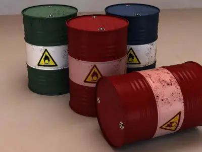 Oil Barrel 3D model 9