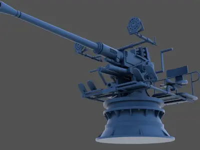 Bofors 40mm - Personal license - 1-72 scale 3D print model