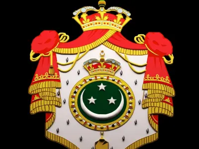 Coat of arms of Kingdom of Egypt 3D model
