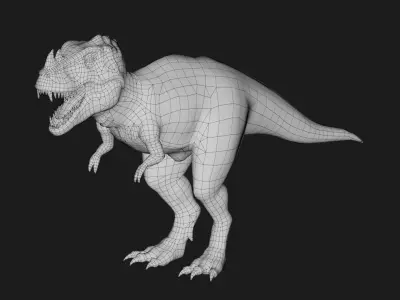 dinosaur Low-poly 3D model 6