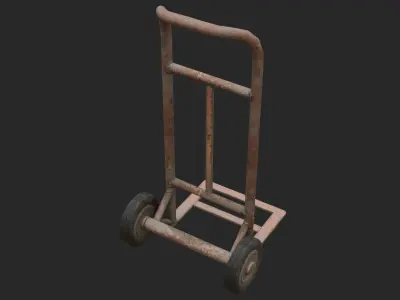 Hand Truck Low-poly 3D model get