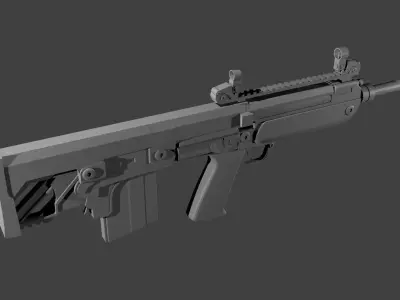 Bullpup rifle Free 3D model purchase