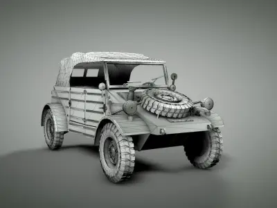 Wrecked Rusty Car 3D model