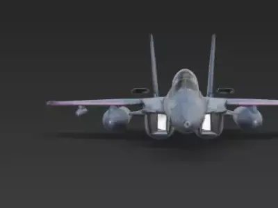 Graffiti Skull Fighter Jet 3D Model Urban Combat Ace Low-poly 3D model