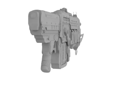 lancer rifle from gears of war 3D model