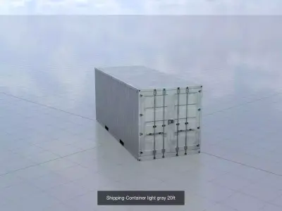 Shipping-Container light gray all versions  3D Model Pack
