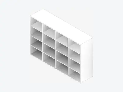 Kinda Shelves - Plastic - Locka Low-poly 3D model