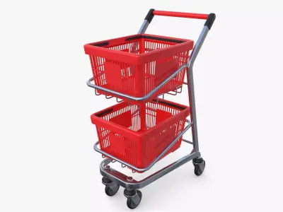 Shopping cart v12 3D model