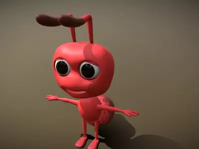 cartoon ant 3D model