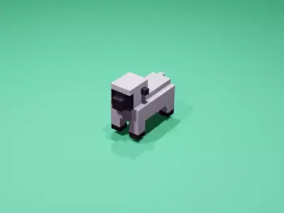 Cubic Sheep Low-poly 3D model
