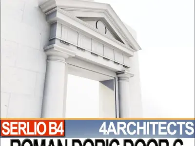 Renaissance Doric Door C Revit STL Printable 3D print model purchase