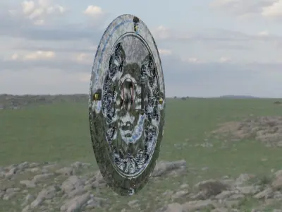 Shield sparta coin 3D model