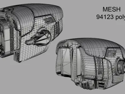 Sci-Fi FUTURISTIC DRONE Low-poly 3D model
