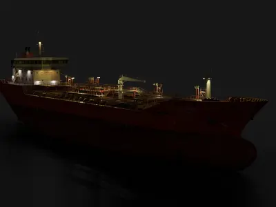 Oil Tanker Product Low-poly 3D model