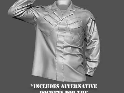 Soldier in military salute pose 3D print model