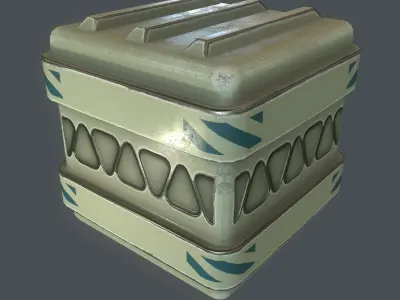 Futuristic Container Low-poly 3D model