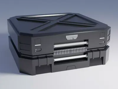 Sci-Fi Crate 5 - v2 Low-poly 3D model