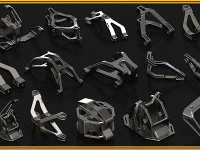 Hard Surface Kitbash alpha 3D model