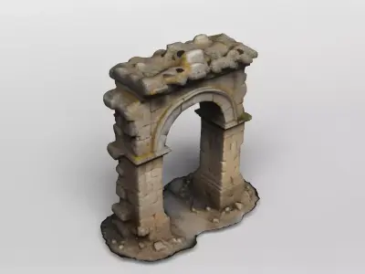 Ancient Stone Arch Ruin 3D model