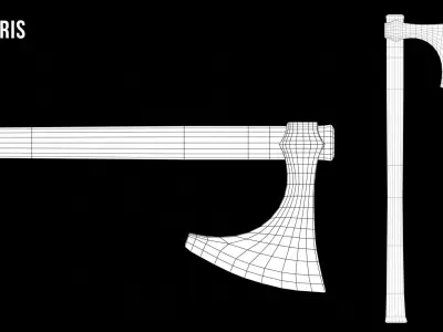 Ceorl Axe Low-poly 3D model