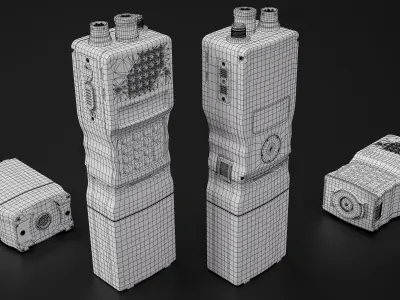 High-Poly model of Harris RF-5800 Falcon II radiostation 3D model