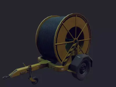Cabling Winches Low-poly 3D model