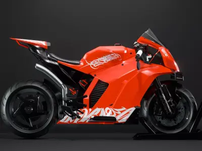 Futuristic Sport Racing Motorcycle 3D model