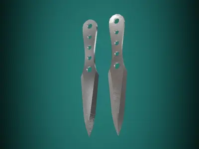 Throwing Knife Low-poly 3D model Free low-poly 3D model