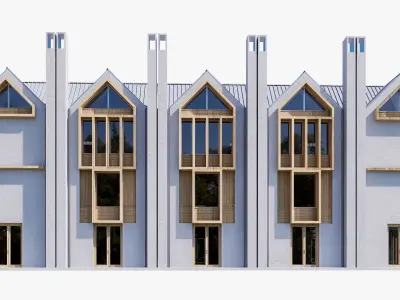 college library Low-poly 3D model