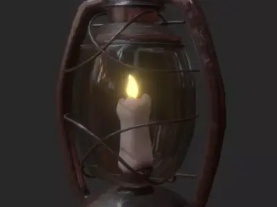 Oil Lantern Candel 3D model