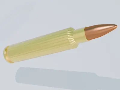 Snipe Rifle Bullet 3D Model - High Quality Game Ready Ammunition Low-poly 3D model