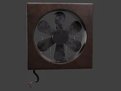 Industrial Exhaust Fan High Poly PBR 3D Model 3D model