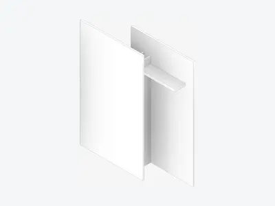 Partition - Contemporary - Changeall - Left - Coat Rackand Shelf Low-poly 3D model