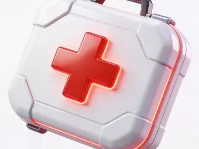 Futuristic Sci-Fi Health Pack 3D  Low-poly 3D model