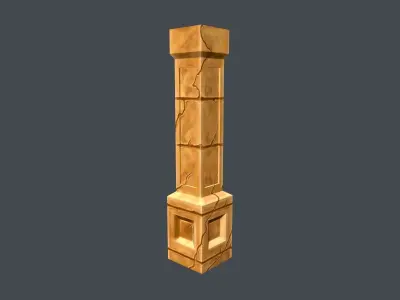 Low Poly Sand Pillar Free low-poly 3D model