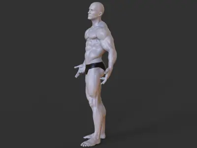 Bodybuilder Pose 3D print model 9