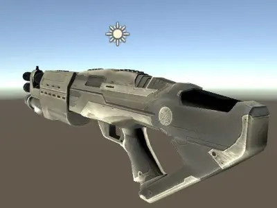 Modern Shotgun low-poly 3D Model Low-poly 3D model