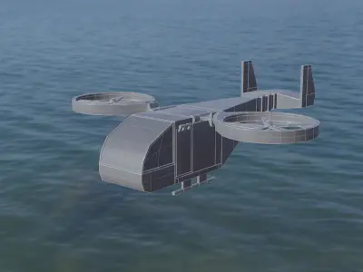 Aircraft 3D model- Rigged 3D model