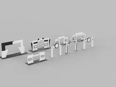 entrance gate set  3D model