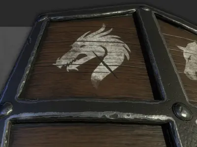 Medieval or Fantasy Shield pack   Low-poly 3D model