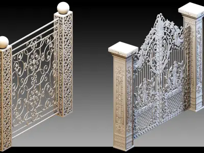 30 Exterior Doors- Vol 01- Kitbash- High detail 3d models 3D model