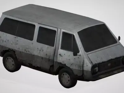 Car - VAN 03 Free low-poly 3D model