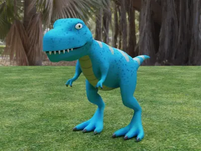 dinosaur  tyrannosaurus rex  velociraptor  Low-poly 3D model