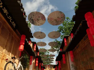 Chinese Old Town 3D model