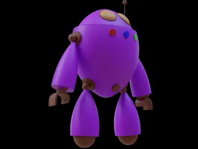 MIGHTY CARTOON ROBOT Free 3D model