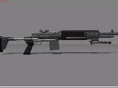 MK14 Pubg Low-poly 3D model