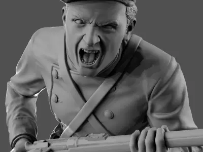 Historical War soldier 3D print model